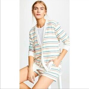 LNA Brushed Don Rainbow Stripe Tunic Length Cardigan XS